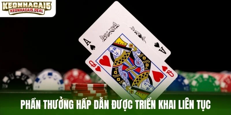 Phần thưởng hấp dẫn được triển khai liên tục